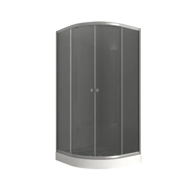 Душевая кабина PLAIN-SCT-02-GR/90x90x195/низкий поддон/тонированное стекло 4мм/SATIN (MI6898)